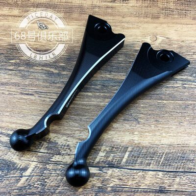 适用vespa改装 牛角 春天冲刺150 GTS300 GTV 短牛角 拉杆刹车把
