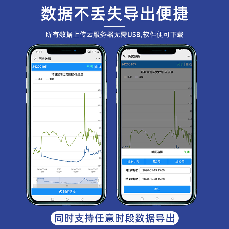 大棚温湿度计无线远程监控传感器农业养殖机房手机报警器记录仪