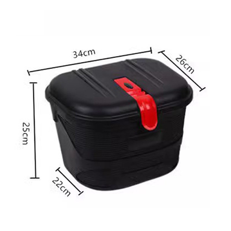 电动车筐大号加粗带盖封闭防水防雨电车篮菜篮子带锁通用前置篓