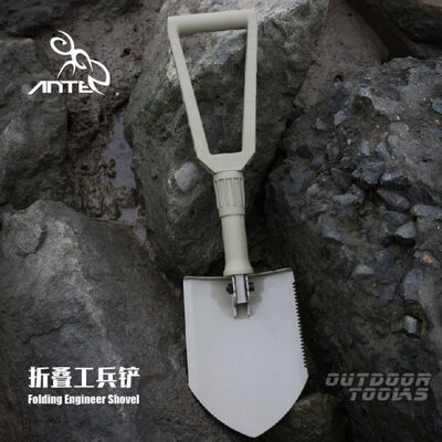 ANTE安特户外铲野外露营铲车载铲子德国锰钢折叠便携锹家用三折铲
