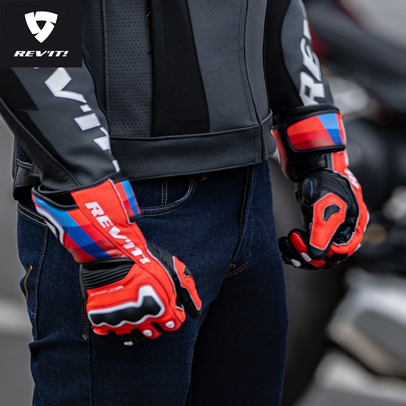 REVIT锐飞特雷霆3机车骑行手套赛道防摔耐磨吸震缓冲骑士装备