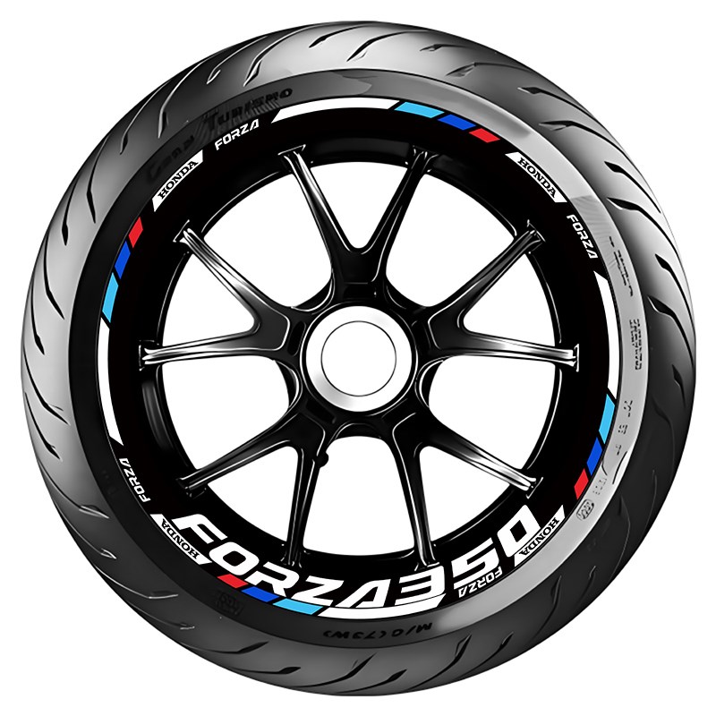 适用本田FORZA佛沙NSS350/300/750反光轮毂贴花改装轮圈贴纸配件