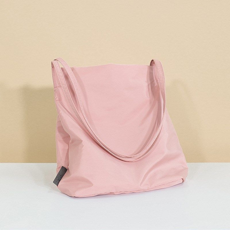 新款韩版日系尼龙购物袋文艺女士大容量手提小清新防水单肩包挎包