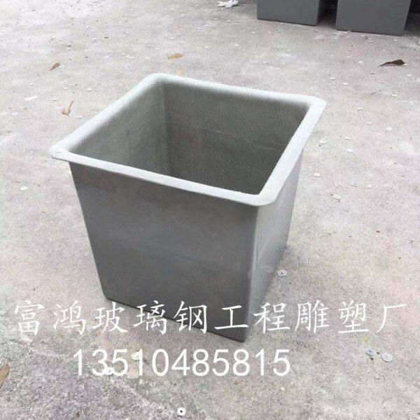 现货灰色长方形花槽玻璃钢公路花盆定制树脂纤维花箱种植花盆定制