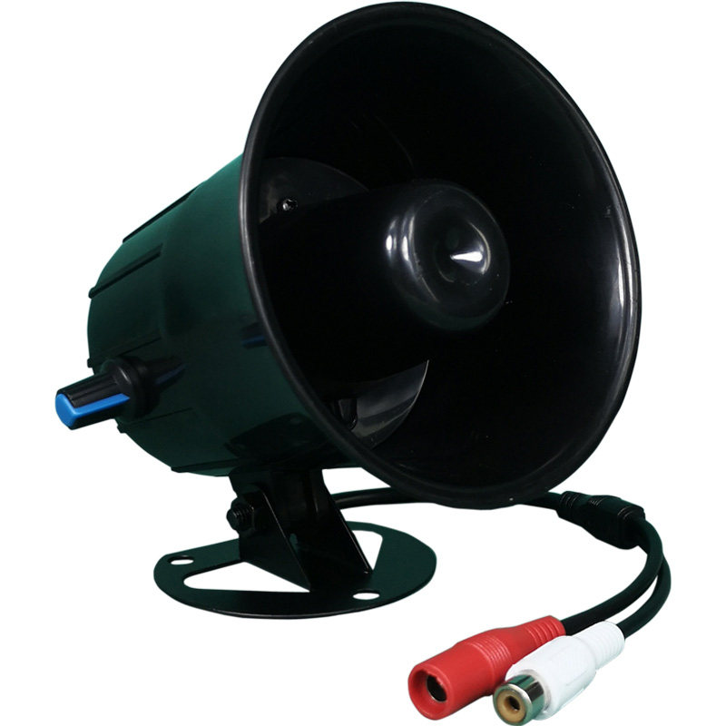 监控摄像机外接有源室外防水DC12V15W高音喇叭号角音箱带内置功放