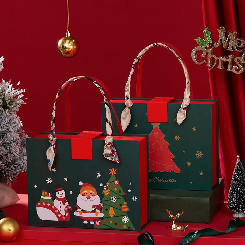 圣诞礼物包装h盒平安果平安夜香水口红网红创意手提礼盒礼品伴手