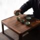 矮桌实木茶桌工艺黑胡桃木茶几北打磨榻榻米桌子木蜡油传统榫卯美