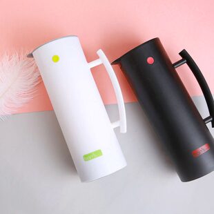 北欧简约健康格内胆暖保温壶热水瓶家用开水瓶玻璃水壶保温瓶风