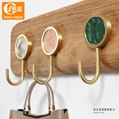 挂衣钩墙壁铜免打孔衣柜钥匙挂钩墙上进户门轻奢黄铜挂衣钩挂钩