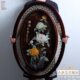 圆玄关玉雕画挂件雕刻书房客厅装 饰仿古工艺品壁背景墙牡丹中式 椭