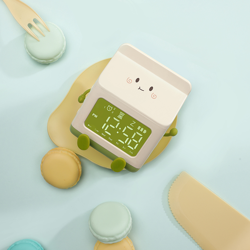 牛奶盒智能闹钟强力叫醒 儿童女孩男孩学生专用起床神器叫醒自己