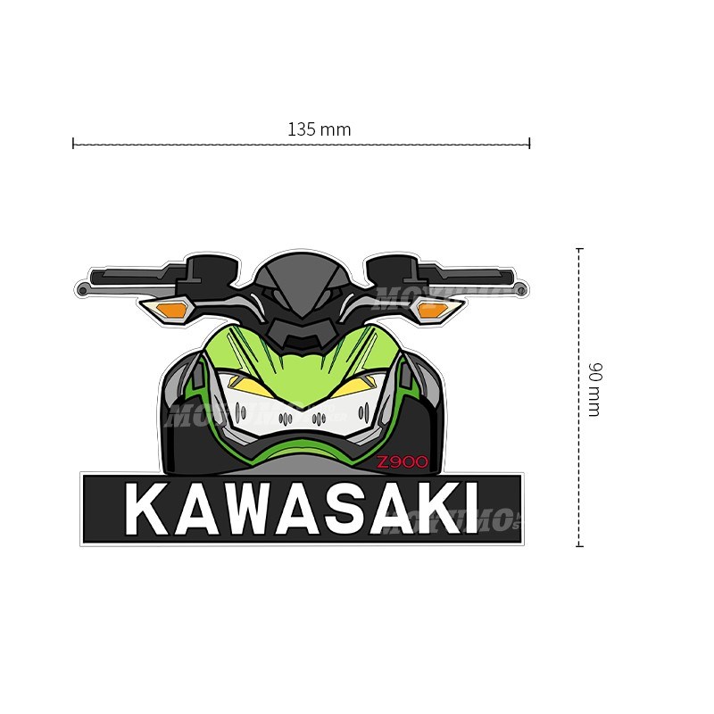 适用川崎Z900车头贴纸摩托车拉花个性创意贴花膜装饰改装配件