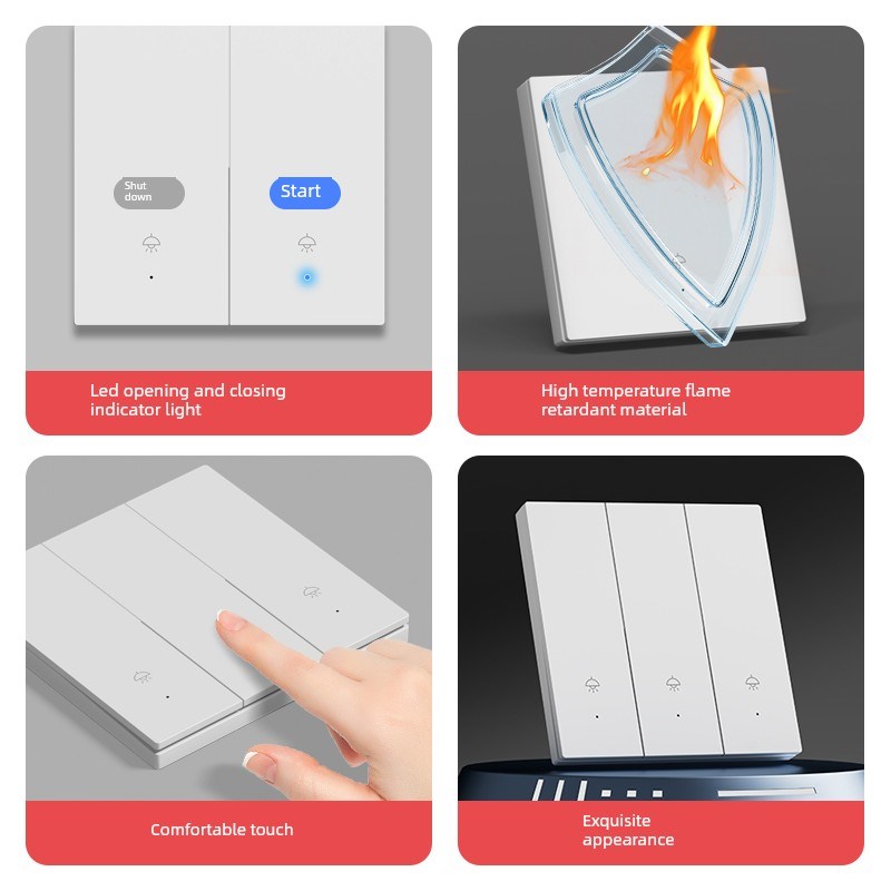 智能无线遥控开关免接线单控到双控220V家庭卧室灯具移位改造控制