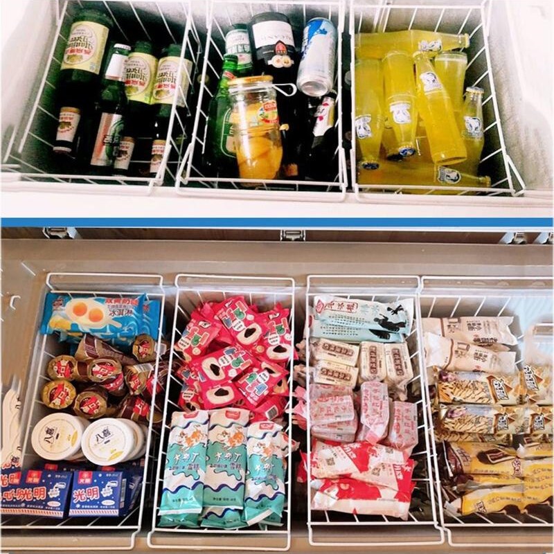 冰柜内部置物架冰箱挂篮冷冻冷藏吊篮收纳整理神器分层通用食品筐