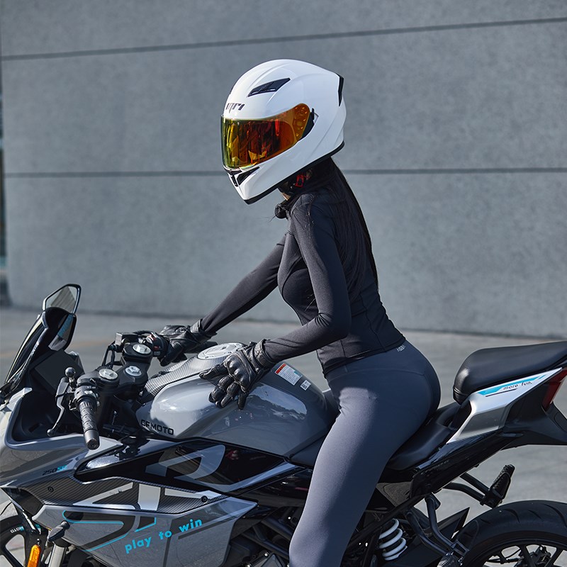 机车头盔3c认证四季电动摩托车全盔越野跑街赛车安全盔双镜片骑行