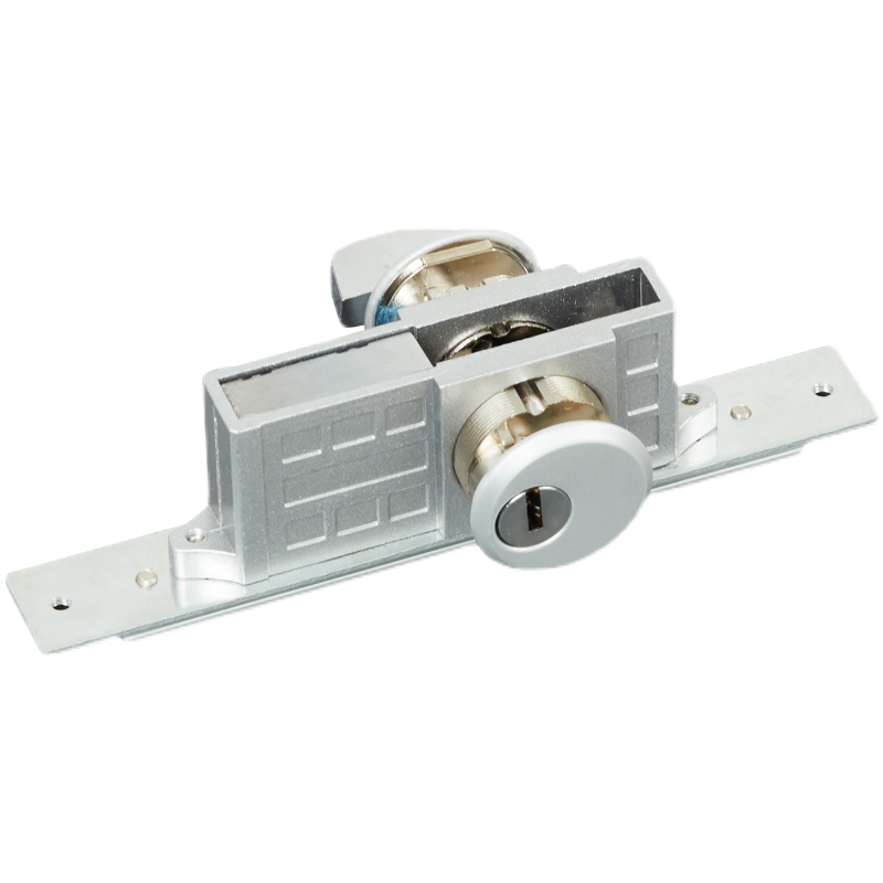 肯德基门锁有框玻璃门锁麦当劳通用锁芯地弹门地锁双面锁 KFC门锁