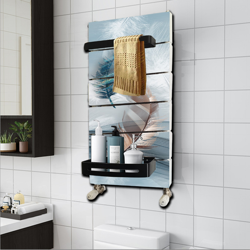 铜铝复合小背篓暖气片卫生间壁挂式家用新型暖气水暖散热片毛巾架