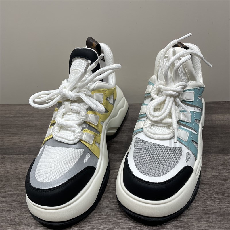 断码处理弓形底老爹鞋女厚底增高时尚百搭拼色休闲系带春夏运动鞋