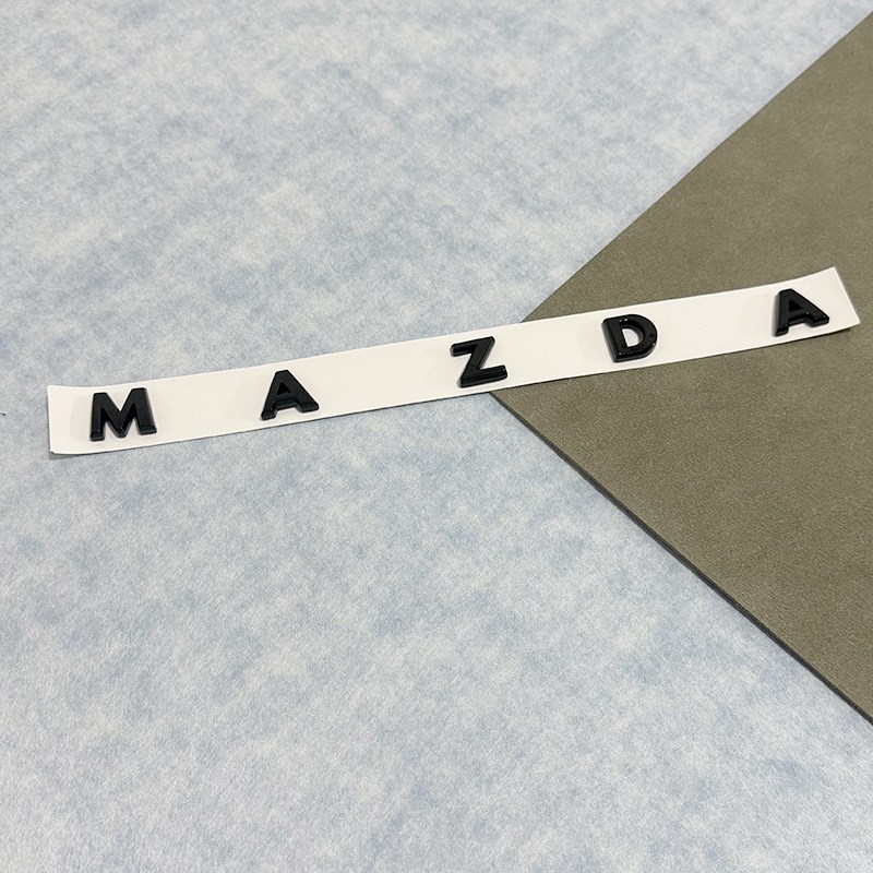 适用于马自达Ez-6改装黑色汽车标志英文字母汽车贴纸后尾门马自达