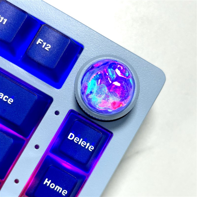 Hi75键盘水波纹旋钮按键外壳键盘旋钮按键机械键盘键帽个性键帽