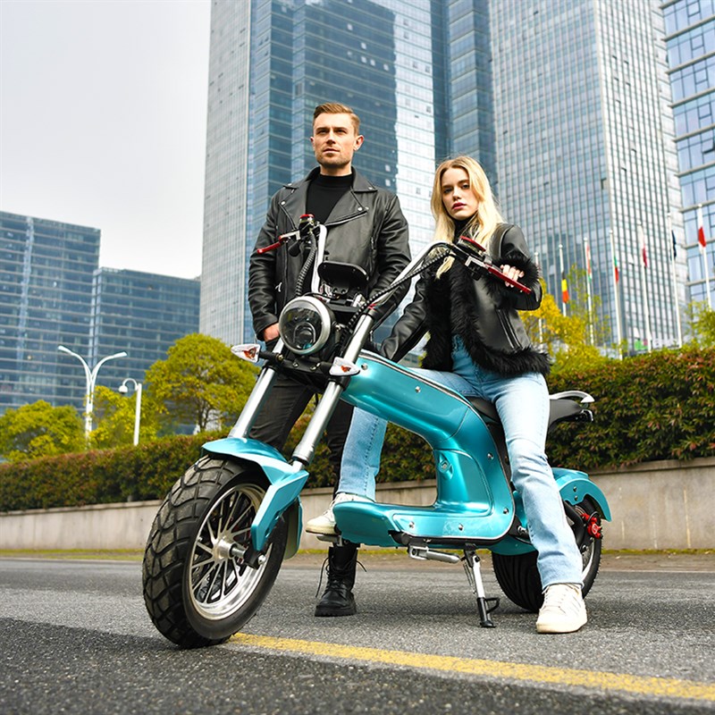 大哈雷电动车两轮电动轻便摩托车成人高速长跑王代步锂电瓶车大轮