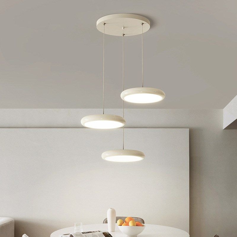 餐厅吊灯现代简约北欧网红三头餐桌中山灯O具奶油风飞碟吧台吊灯,家装灯饰光源,客厅吊灯,淘宝优惠券,粉丝福利购,淘宝优惠卷