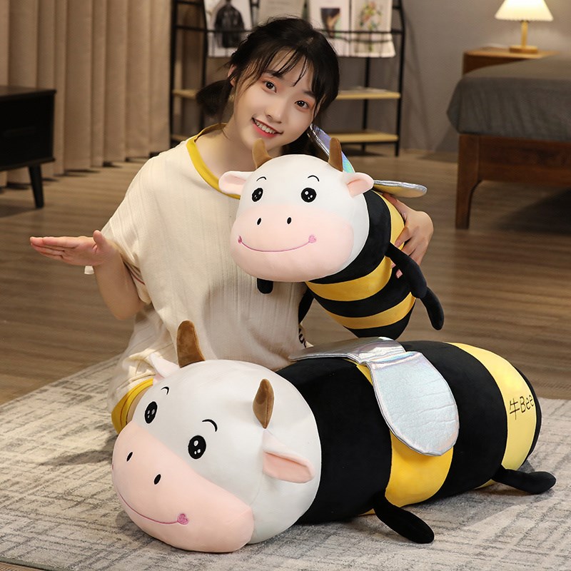 抖音牛bee公仔玩偶牛和蜜蜂合体的沙雕玩L偶七夕礼物闺蜜睡觉抱枕