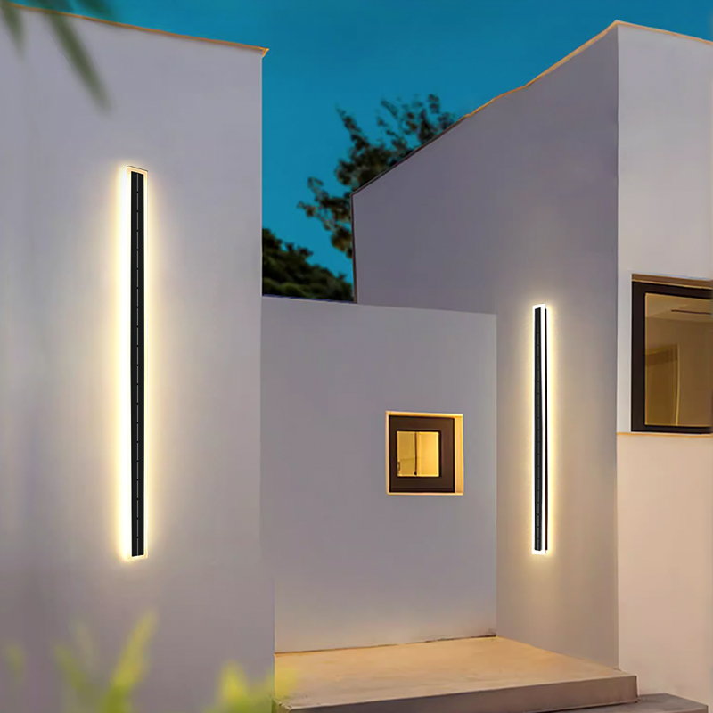 户外长条极简线条壁灯防水景观庭院灯花J园大门别墅围墙背景墙壁