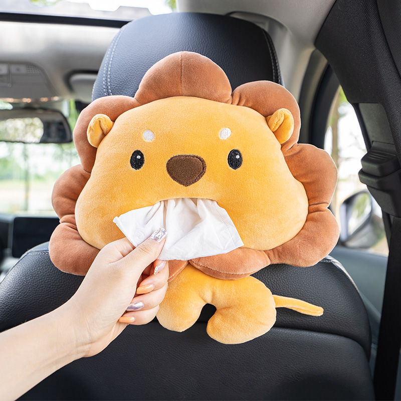 车载纸巾盒挂式汽车抽纸盒玩偶公仔车用好物车内T装饰大全内饰用