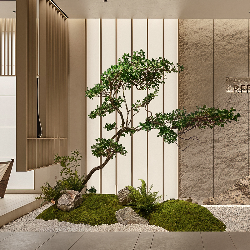 海虹雅林彷真绿色植物景观造景假树室内榕树落地海岛春V花盆栽摆