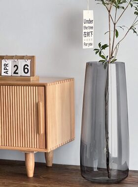 40枝高高插花款cm透明60特大号大号玻璃超大号高长落地花瓶50超