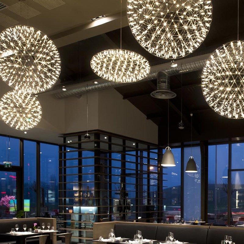火花球吊灯店g铺商用客厅餐厅创意个性蒲公英艺术椭圆飞碟烟花灯,家装灯饰光源,客厅吊灯,淘宝优惠券,粉丝福利购,淘宝优惠卷