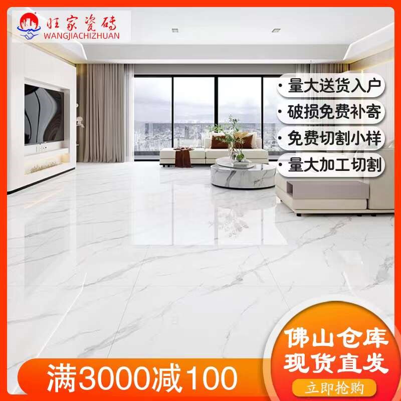 通体大理石无限连纹800x800瓷D砖客厅阳台卧室简约地砖新款防滑砖
