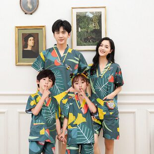 浴汗蒸服儿童款桑拿浴衣内衬女童洗浴中卡通可爱男童女士亲子服服