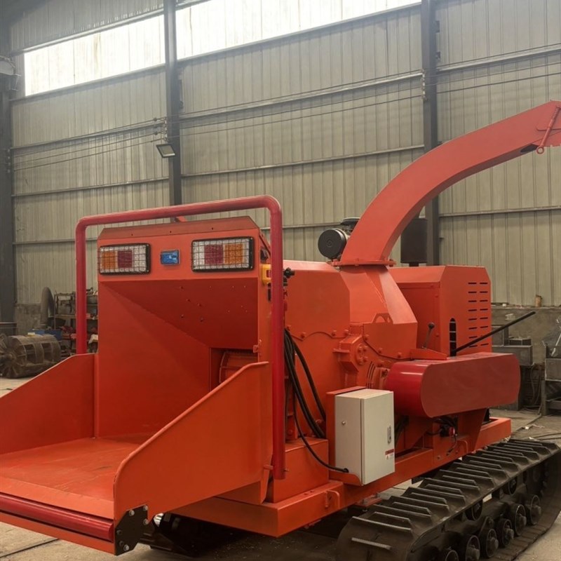 树枝粉碎机c移动式园林果园枝条秸秆木材碎枝机柴油机移动式粉碎