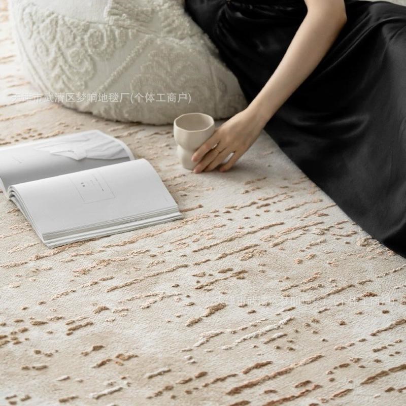 土耳其丙a纶地毯客厅高级感极简轻奢法式奶油风覆古高端沙发茶几