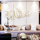 客厅沙发创意家居样板间金属壁饰 现代面挂件背景墙酒店饰墙上