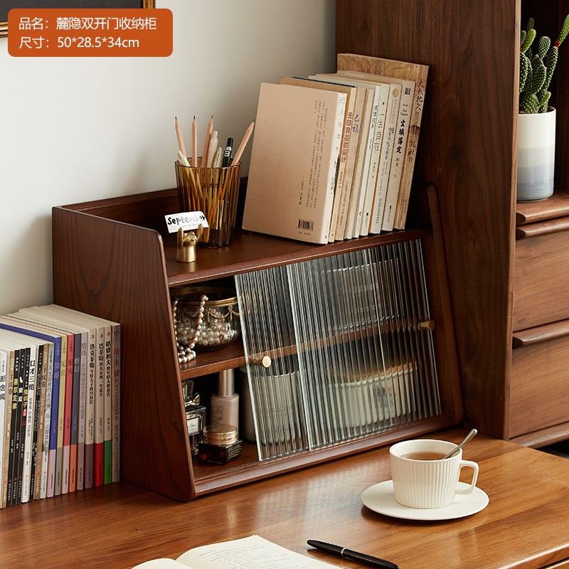 实木咖啡机置物架餐边柜茶包器具收纳吧台咖啡R杯防尘置物架杯子