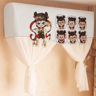 卡通空调防尘罩2025新款挂机开机不取遮风板防直吹月子挡风帘卧室