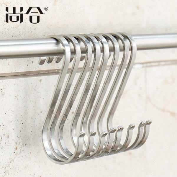 尚合 门后s型挂钩无痕勾衣钩扁钩304不锈钢挂钩s钩厨房s挂钩墙壁,厨房/烹饪用具,厨房墙壁置物架/厨房墙壁挂架,淘宝优惠券,粉丝福利购,淘宝优惠卷