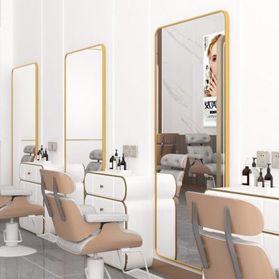 理发店镜子发廊专用网红美发店镜台烫染剪发壁挂式简约单面落地镜