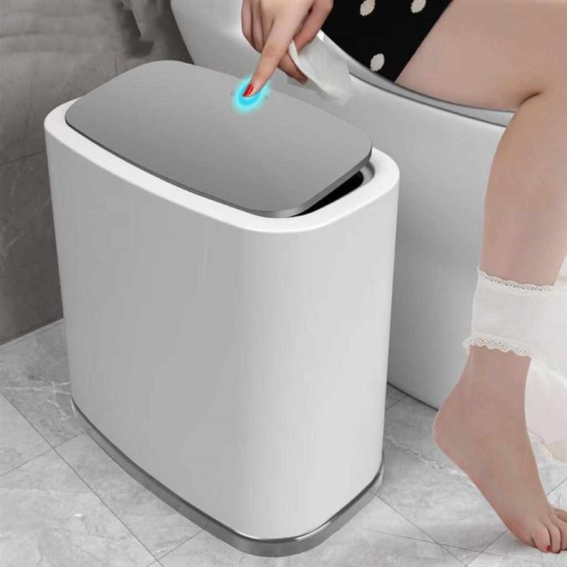 夹缝垃圾a桶家用扁长型长方形筒厨房客厅小号窄带盖厕所卫生间纸