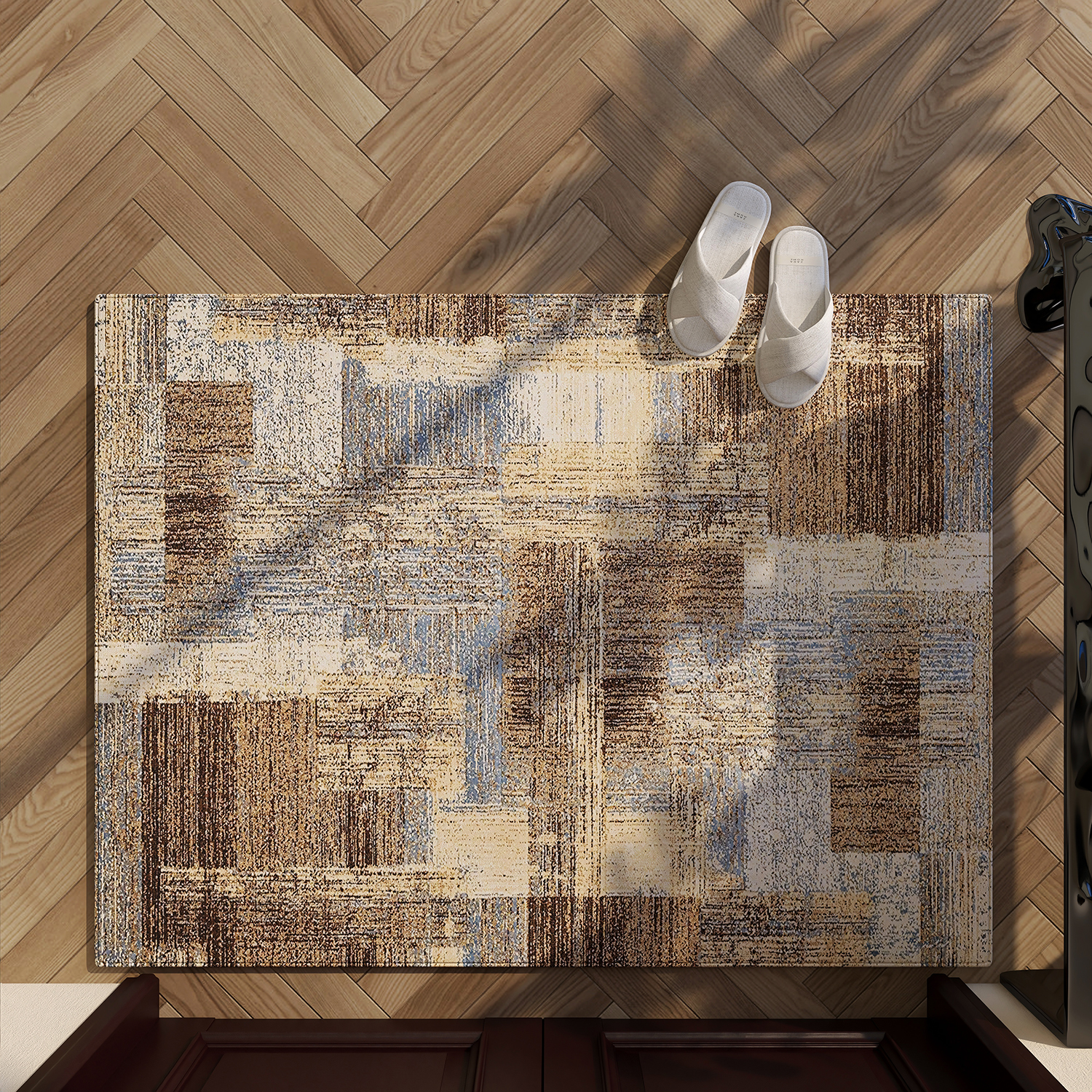 轻奢高级感入户门地毯20t24新款玄关除尘耐脏地垫进门防滑门垫垫