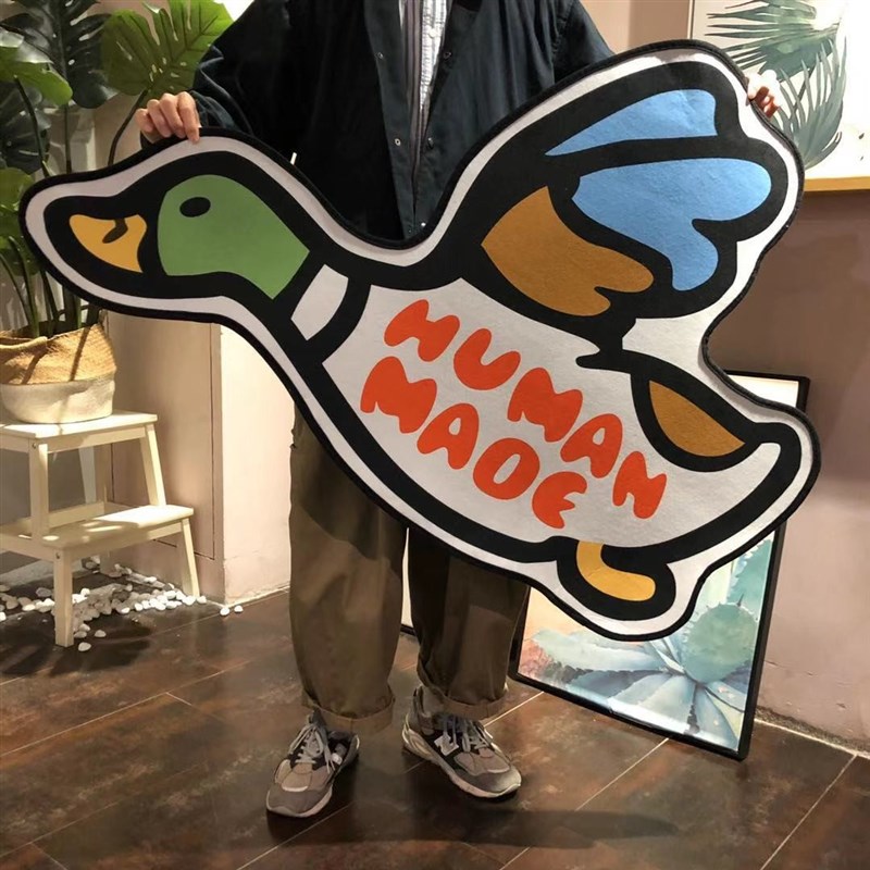 异形潮流地毯潮人nigo HUMANA MADE鸭子  工作室网红家用防滑地垫