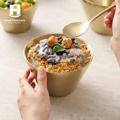 韩国抗菌纳米钛双层斗笠碗