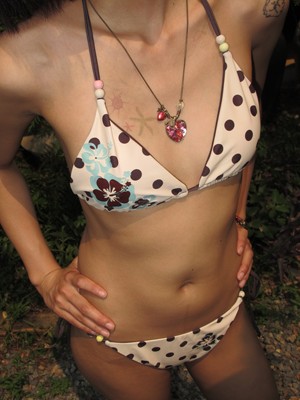 OTPe*复古金属爱心串珠蛇骨链长项链