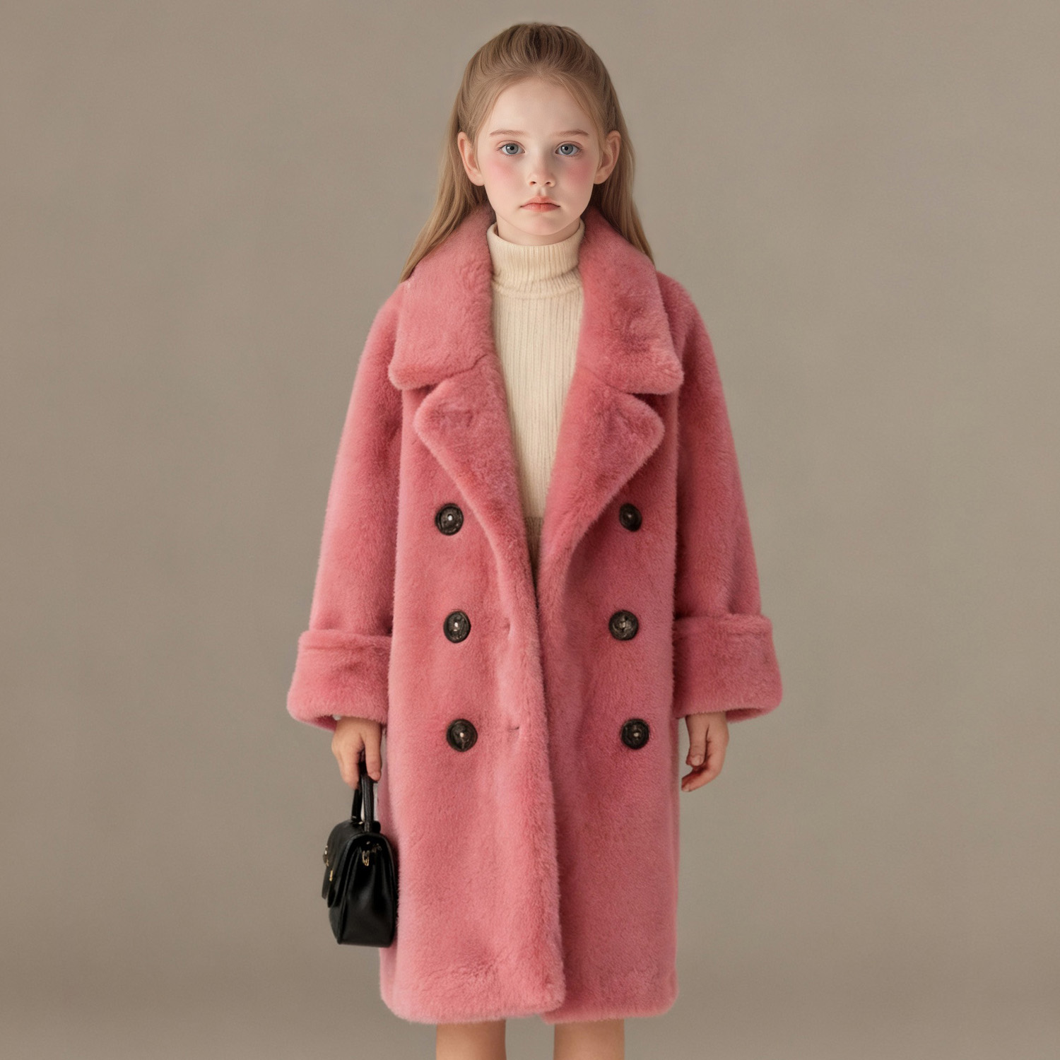 萌校长儿童轻奢皮草外套