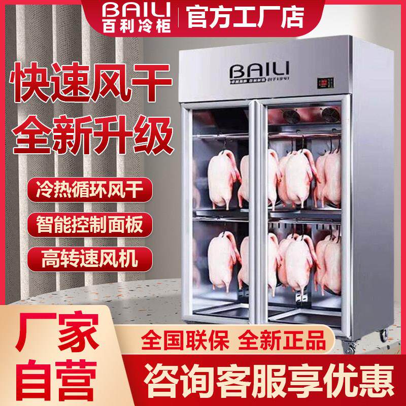 百利风干柜晾鸭柜商用烤鸭烧鹅五花肉烧腊吹干机除湿保鲜晾胚柜