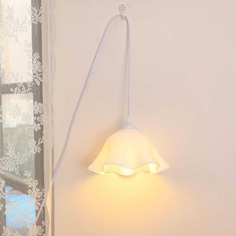 心灯花朵插电吊灯床上灯悬挂宿舍上铺床头灯小夜灯挂灯Z寝室灯学