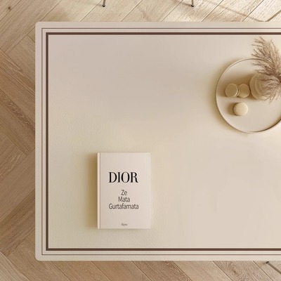 现代简约皮革桌布防水防油防烫餐桌E垫轻奢高级感长方形茶几垫纯